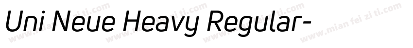 Uni Neue Heavy Regular字体转换